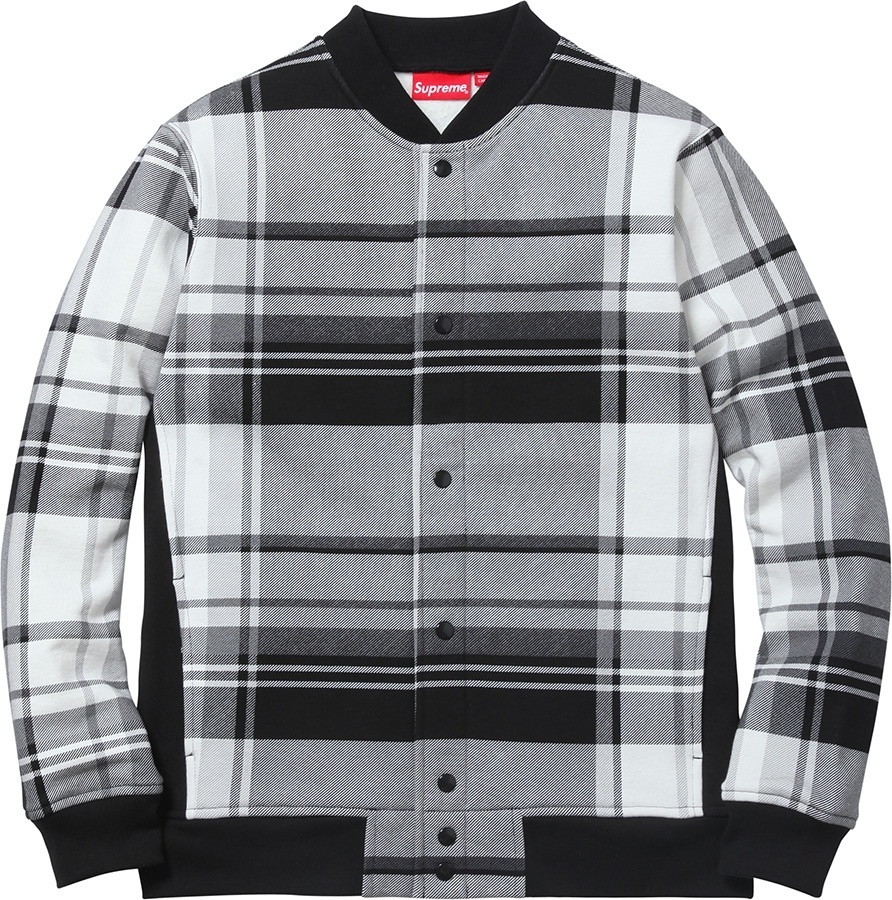 Plaid Snap Front Sweat